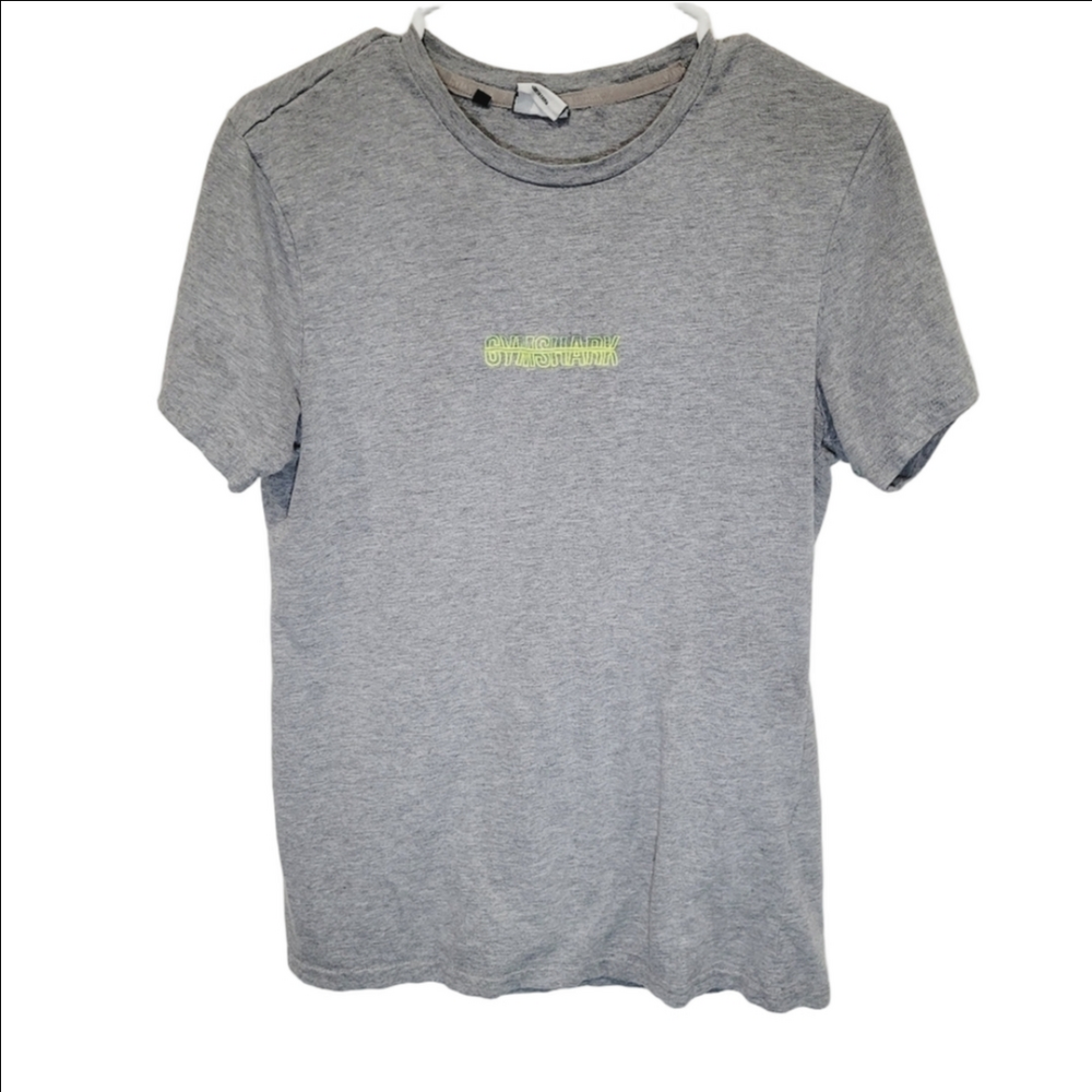 Gymshark Mens Vibes Gray Graphic T-Shirt
